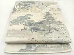 日本買付 SO-314 袋帯 六通 正絹 プラチナ二重箔錦 白川の里 【公式通販】