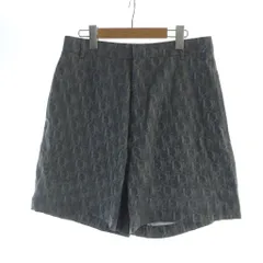 ディオールオム Dior HOMME オブリーク ショートパンツ ショーツ ハーフ ジップフライ トロッター ロゴ 総柄 絹 シルク コットン 46 S グレー 013C121A5050 ■GY17 /MQのサムネイル