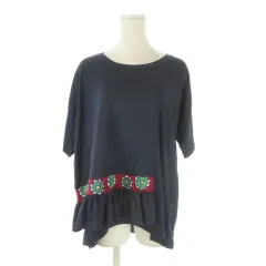 ツモリチサト TSUMORI CHISATO カットソー 半袖 ポイントフリル 花柄 2 紺 ネイビー /CK50 ■GY99のサムネイル