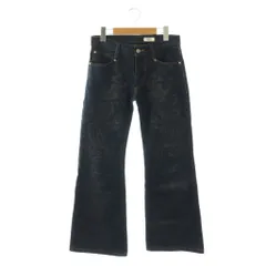 ヴィヴィアンタム VIVIENNE TAM プリント フレアデニム パンツ ボタンフライ XS ブルー /HK ■OSのサムネイル