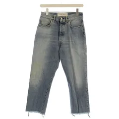 ゴールデングース GOLDEN GOOSE クロップド デニムパンツ 20-030-510-0022 ダメージ加工 ボタンフライ カットオフ 青 ブルー /☆Gのサムネイル