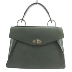 プロエンザスクーラー PROENZA SCHOULER ハンドバッグ ショルダー 2WAY 牛革 レザー ターンロック ロゴ 型押し グレー /XZ ■GY11のサムネイル