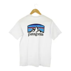 パタゴニア Patagonia Responsibili-Tee 半袖Tシャツ アウトドア バックプリント ロゴ XS 白 ホワイト /CK20 ■ECC002
