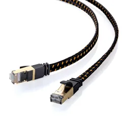 メッシュフラット 40/25Gbps/2000MHz CAT8 ギガビット イーサネットケーブル テレビ用 RJ45コネクタ ツメ折れ防止 LANケーブル (1m) ブラック サンワサプライ KB-T8MEFL-01BK