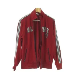 オールドネイビー OLD NAVY ジャケット ジャージ L 赤 ボルドー スタンドカラー ライン ロゴ /AO8 ■GY58のサムネイル