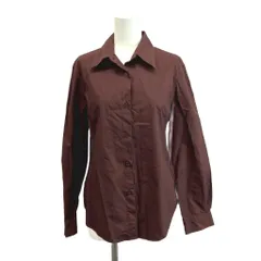 カルバンクライン CALVIN KLEIN カットソー シャツ ブラウス 4 茶 ブラウン 無地  長袖 /RN ■ECB002