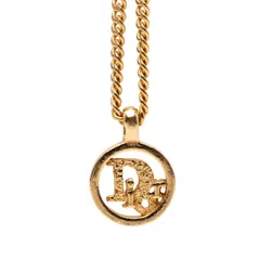 ディオール ロゴ ネックレス ゴールド メッキ レディース Dior【1-0264662】