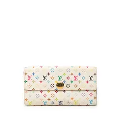ルイ ヴィトン モノグラム マルチカラー ポルトフォイユ サラ 長財布 M93532 ブロン ホワイト PVC レザー レディース LOUIS VUITTON【1-0264882】