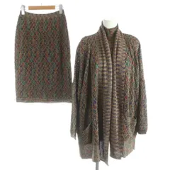 エムミッソーニ M MISSONI ヴィンテージ 3点セット セットアップ カーディガン タイトスカート ひざ丈 ニット カットソー ノースリーブ 42 L マルチカラー /MW ■GY44のサムネイル