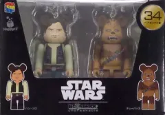 【中古】フィギュア BE＠RBRIC-ベアブリック- 34.ハン・ソロ＆チューバッカ 100% 2体セット 「Happyくじ STAR WARS BE＠RBRIC」 ペアボックス賞