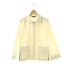 ダックス DAKS ジップアップジャケット ステンカラージャケット 40 オフホワイト /DF ■OS