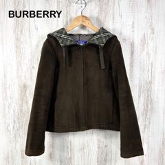 P653 M バーバリーロンドン レザー ニット 切り替え JKT レディース