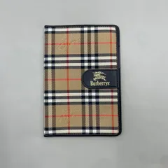 BURBERRY バーバリー　手帳カバー　ノートカバー　ブックカバー　ノバチェック　ロゴ　黒　ブラックのサムネイル