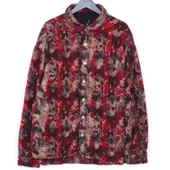 未使用 A.F ARTEFACT Needle punch Checked shirt サイズ2 レッド ag-12016-2