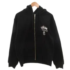 【希少❗️USA製】STUSSY ジップパーカー　ワールドツアーロゴ STUSSY（ステューシー） WORLD TOUR ZIP HOOD 3973514[full zip hooded