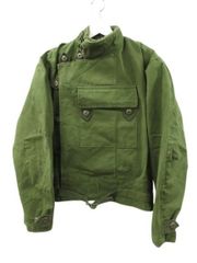 ヴィンテージ VINTAGE スウェーデン軍 70s モーターサイクルジャケット パイルライナー付き グリーン 3クラウン グリーン C48