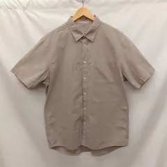 無印良品 メンズ半袖シャツ ベージュ XL □○