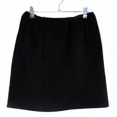 グリーンレーベルリラクシング ユナイテッドアローズ green label relaxing スカート フレア ひざ丈 タック バックファスナー 薄手 無地 36 黒 ブラック ボトムス /T2