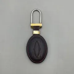 美品　Cartier カルティエ　キーホルダー　キーリング　マストライン　ロゴ型押し　レザー　ヴィンテージのサムネイル