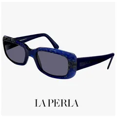【未使用品】 La Perla ラペルラ サングラス spe011-955 スクエア 型 レディース メンズ ユニセックスモデル フレーム イタリア製 クリアブルー カラーのサムネイル