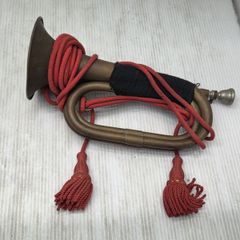 下倉楽器 海上自衛隊 信号ラッパ MSDF 海軍マーク刻印有 ラッパ/二つ巻