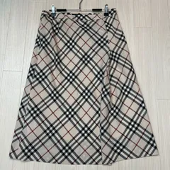 バーバリーロンドン スカート ノバチェック コットン 春夏～通年 大きいサイズ ベージュ BURBERRY LONDON レディース G0411