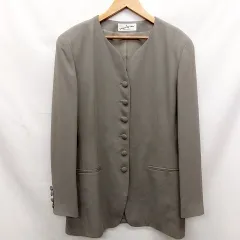 BELLEMAISON ベルメゾン newbasic ノーカラージャケット グレー 11AR（L相当） ○◇のサムネイル
