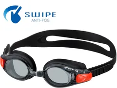 ビュー VIEW スイミング スイミングゴーグル 子ども用 スワイプ アンチフォグ SWIPE 4～9歳 水中メガネ UVカット くもり止め 選べる鼻ベルト 抗菌仕様 キッズ プール  V780JSA BKR ブラック×レッド