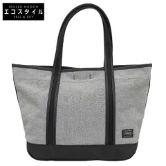 PORTER GIRL ポーターガール グレー×ブラック ボーイフレンド (L) シャンブレー トートバッグ レディース