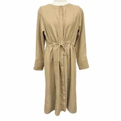 【中古】[印象AB] BEAMS HEART ビームスハート シャツワンピース レディース ベージュ ポリ×ナイロン 裏地無し ピーチ起毛 フライフロント ボタン留め 無地 長袖のサムネイル