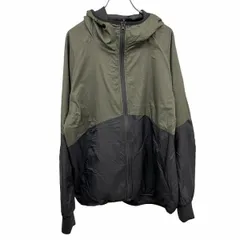 【中古】[印象AB] TIGORA ティゴラ パーカー / ジャケット メンズ XL グリーン 緑×黒×青 ナイロン100%(他：ポリエステル×ポリウレタン) ジップアップ ハイネックフード リバーシブル ラグラン 長袖のサムネイル