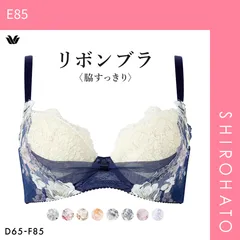 【SHIROHATO公式】【正規品・新品】ワコール リボンブラ 脇すっきり ブラジャー DEF 脇高 脇肉 Wacoal BXB443 大きいサイズ(E85)
