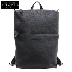 Salvatore Ferragamo サルヴァトーレフェラガモ 美品 レザー バックパック リュック・デイパック メンズ ブラック 240785のサムネイル