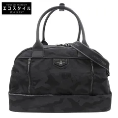 MARK&LONA マークアンドロナ 美品 カモフラ プレミアム ゲージ 2WAY ボストンバッグ ショルダーバッグ メンズ ブラック MLS-5C-SB01