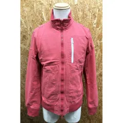 【中古】[印象B] TOMMY トミー レディース M ピンク 綿100% コットンブルゾン ジャケット ダブルジップ ジップポケット 後ろ身頃側の裾にロゴ刺繍 長袖のサムネイル