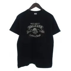 キャリー CALEE Tシャツ カットソー 半袖 プリント ファルコン 黒 ブラック L
