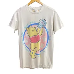 90s〜 Jenny Light Disney ディズニー プーさん プリント Tシャツ ボロ 白 サイズM No.S226