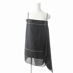 デプレ DES PRES トゥモローランド 近年 ラップ キャミワンピース ミニ丈 アシンメトリー メッシュ切替 F 黒 0526のサムネイル