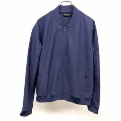 【中古】[印象A] TIGORA ティゴラ ブルゾン / ジャケット メンズ M ネイビー 紺 ポリ100% ゴルフ 長袖 裏地無し 胸に小さいタイガープリント ジップアップのサムネイル