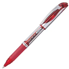 特価商品 ぺんてる ボールペン ゲルインキ エナージェル キャップ式 0.7mm シルバー軸 BL57-B 赤 10本