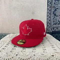 56 8 NEW ERA トロント・ブルージェイズ ビックロゴ レッド スナップバック ベースボールキャップ 帽子