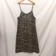 【新品・タグ付き】lalaBorn ララボーン ヒョウ柄キャミワンピース ベージュ F ○□・□○