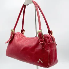 キタムラ Kitamura ミニボストンバッグ レザー レッド 本革 ハンドバッグ コンパクト 軽量 レディース 人気 ブランド  上品 高級感 おしゃれ きれいめ カジュアル お出かけ 旅行 定番 トレンド 希少 レアのサムネイル