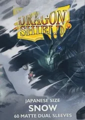 【中古】サプライ ドラゴンシールド カードスリーブ ジャパニーズサイズ Dual Matte Snow