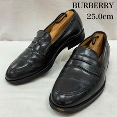 未使用級】Burberry バーバリー コインローファー革靴 ノバチェック 黒 