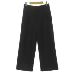 グローバルワーク GLOBAL WORK ワイドパンツ GW516014AD キャリーマン CARREMAN フランス製生地 タック ウエストゴム ブラック 黒 M