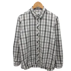 ランバンオンブルー LANVIN en Bleu シャツ 長袖 チェック 50 白 ホワイト グレー マルチカラー LB-WR-77518 ■YHS10のサムネイル