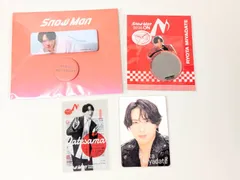 新品未開封 Snow Man 宮舘涼太 グッズ 4点セット ファミクラストア 缶バッジセット/Dome Tour 2025-2026 ON ミラーステッカー/クリアステッカー/1st Stadium Live Snow World チラ見カード