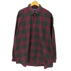 ラルフローレン RALPH LAUREN 90S BLAKE ブレイク ポニー刺繍 タータンチェック ボタンダウン シャツ ビックサイズ メンズ import：XL 
