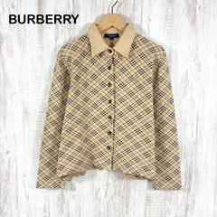 BURBERRY LONDON バーバリーロンドン ホースロゴ刺繡 ノバチェック ロングスリーブ コットン シャツ ベージュ レディース 長袖 トップス